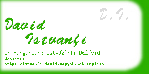 david istvanfi business card